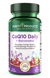 Co-Q10 Daily™ with Resveratrol -- 100mg Co-Q10 + 30 mg Res – 60 caps